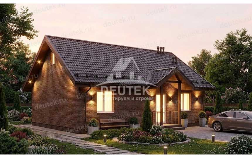 Проект жилого одноэтажного дома с двумя спальнями - LK-282