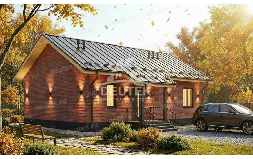 Проект жилого одноэтажного дома в современном стиле - LK-291