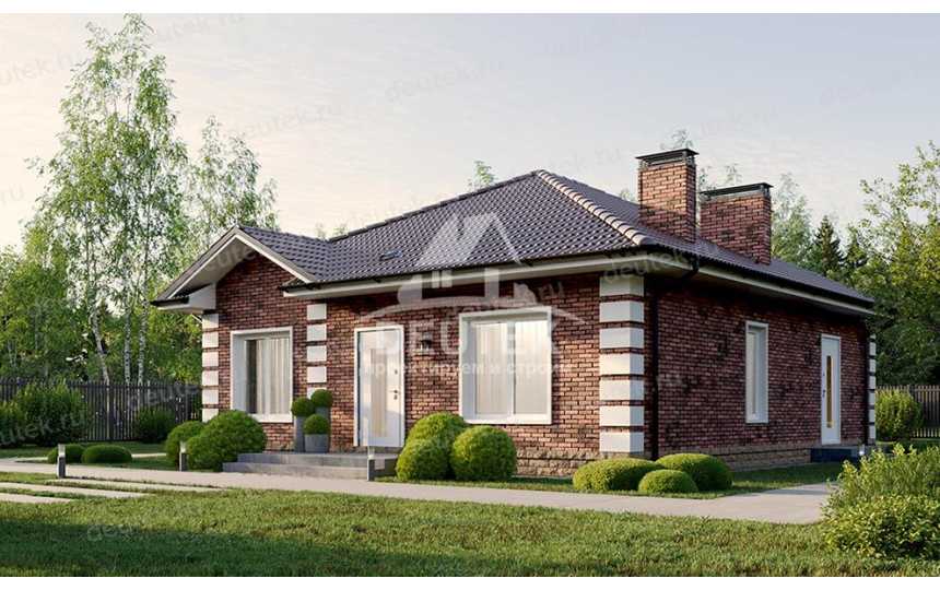 Проект жилого одноэтажного дома с площадью до 100 кв м - LK-318