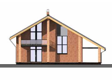 Проект двухэтажного дома с площадью до 200 кв м с мансардой KVR-29