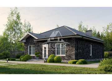 Проект жилого одноэтажного дома из газобетонных блоков - LK-261