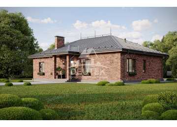 Проект жилого одноэтажного дома с кабинетом - LK-300