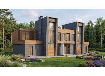 Проект дома в стиле хай-тек  DTE-33