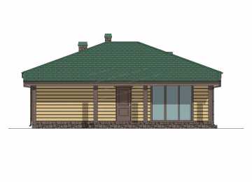 Проект бани с парной и зоной барбекю с размерами 11 м на 11 м - P258-1