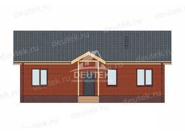 Проект квадратного одноэтажного дома с размерами 13 м на 13 м - LK-284