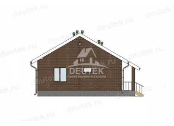 Проект узкого одноэтажного дома с тремя спальнями - LK-285