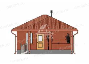 Проект одноэтажной бани с террасой - LK-297