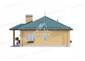 Проект узкого одноэтажного дома с кабинетом - LK-298