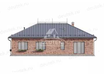 Проект жилого одноэтажного дома с кабинетом - LK-300