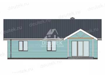 Проект узкого одноэтажного дома с площадью до 100 кв м - LK-348