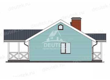Проект узкого одноэтажного дома с площадью до 100 кв м - LK-348