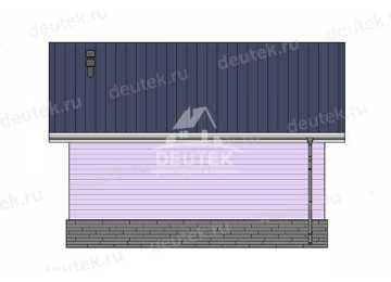 Проект квадратного одноэтажного дома с размерами 7 м на 7 м - LK-349