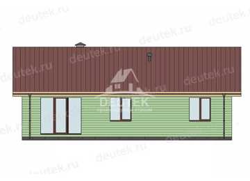 Проект дачного одноэтажного дома с тремя спальнями - LK-350