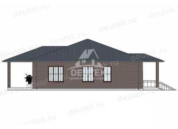 Проект узкого двухэтажного дома с кабинетом - LK-354