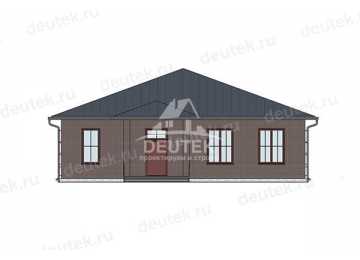 Проект узкого двухэтажного дома с кабинетом - LK-354