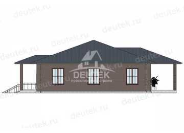 Проект узкого двухэтажного дома с кабинетом - LK-354