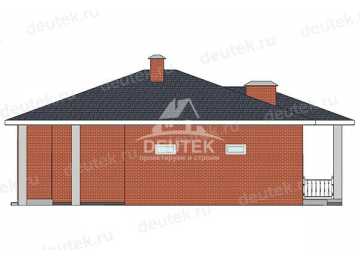 Проект загородного одноэтажного дома с одноместным гаражом - LK-366
