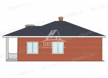 Проект загородного одноэтажного дома с одноместным гаражом - LK-366